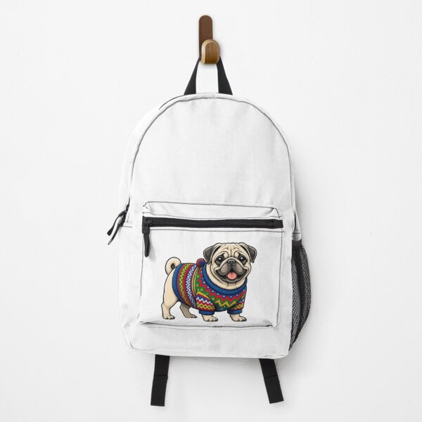 Item preview, Cute Pug In a Colorful Holiday Sweater designed and sold by susiecc.