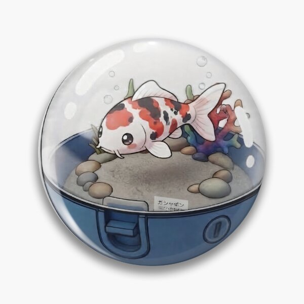 Item preview, Cute Koi Fish in an Underwater in a Capsule Kawaii Japanese Capsule Art-#serie2 designed and sold by JeanChiale.