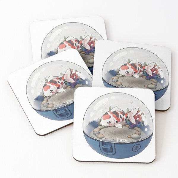 Item preview, Cute Koi Fish in an Underwater in a Capsule Kawaii Japanese Capsule Art-#serie2 designed and sold by JeanChiale.
