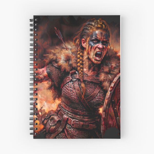 Item preview, Epic Viking Shieldmaiden in Combat – Historical Fantasy Action Art designed and sold by VALKYRAART53.