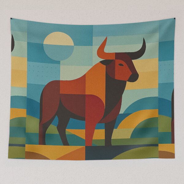 Item preview, Bull Illustration – Powerful Bull Portrait designed and sold by GalleryKauffeld.