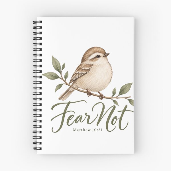 Item preview, Fear Not Matthew 10:31 – Christian Sparrow Bible Verse designed and sold by FaithArt777.