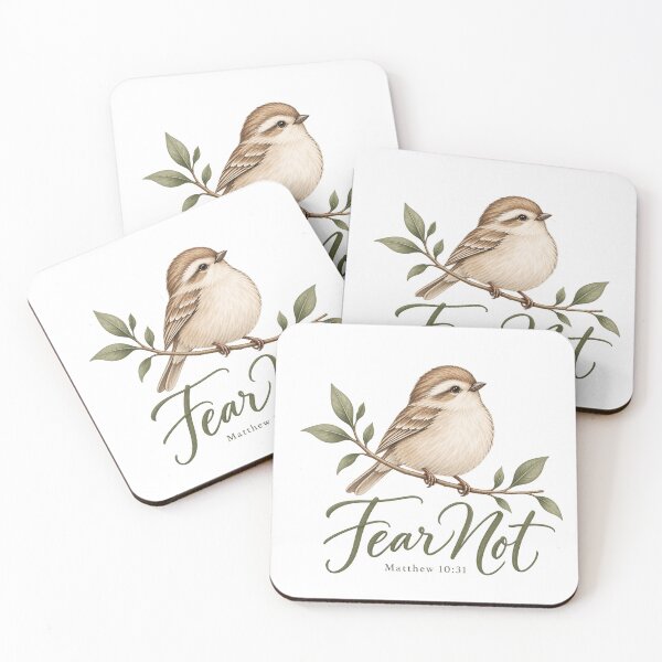 Item preview, Fear Not Matthew 10:31 – Christian Sparrow Bible Verse designed and sold by FaithArt777.