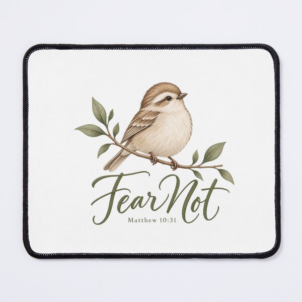 Item preview, Fear Not Matthew 10:31 – Christian Sparrow Bible Verse designed and sold by FaithArt777.