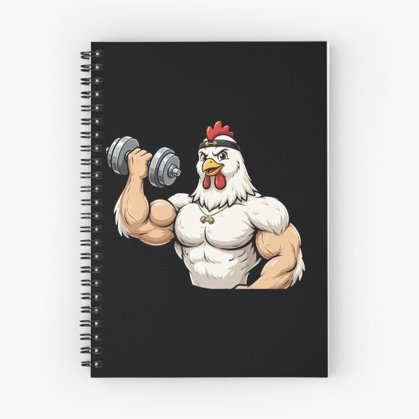 Item preview, Buff Chicken Gym Funny Bodybuilder Chicken Lifting Weights designed and sold by StrongEveryDayStore.