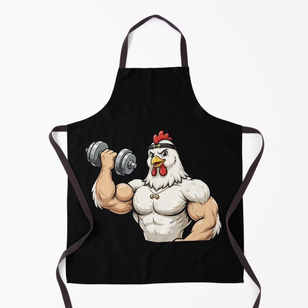 Item preview, Buff Chicken Gym Funny Bodybuilder Chicken Lifting Weights designed and sold by StrongEveryDayStore.