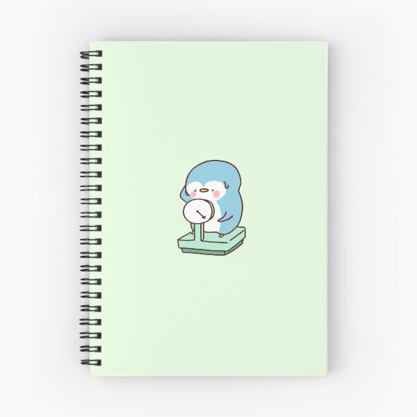 Item preview, Penguin Panicking Over Weight on a Scale designed and sold by Chunu Doodles.