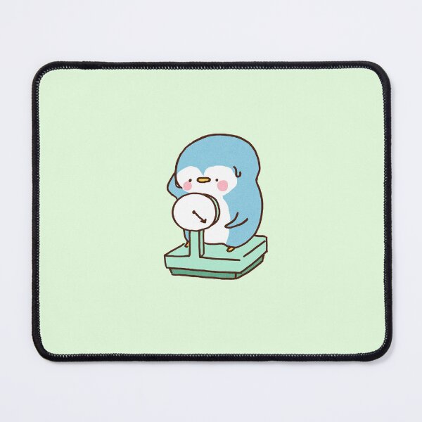 Item preview, Penguin Panicking Over Weight on a Scale designed and sold by Chunu Doodles.