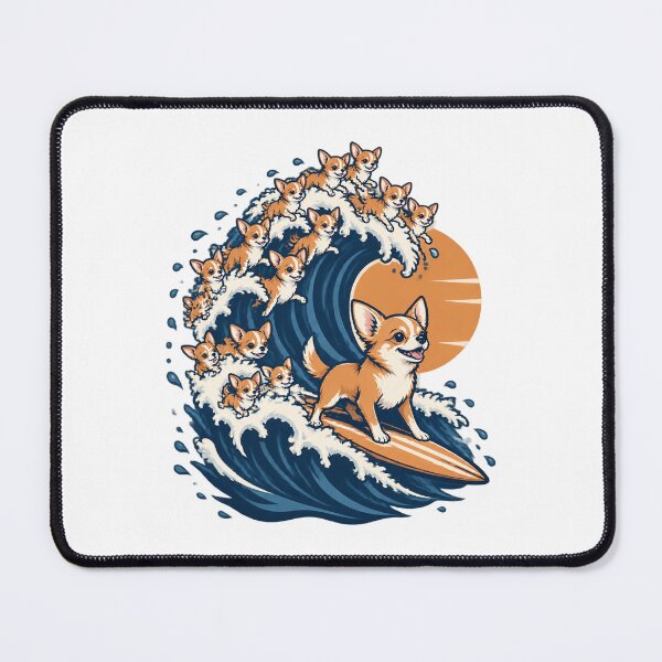 Item preview, The Great Wave of Chihuahua Artistic Illustration Inspired by Japanese Wave Design designed and sold by SrTammutHatmakr.