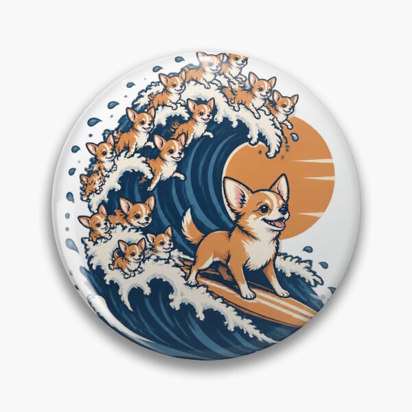 Item preview, The Great Wave of Chihuahua Artistic Illustration Inspired by Japanese Wave Design designed and sold by SrTammutHatmakr.