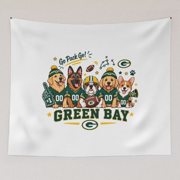 Item preview, Green Bay Football Dog Squad designed and sold by VevineCarr.