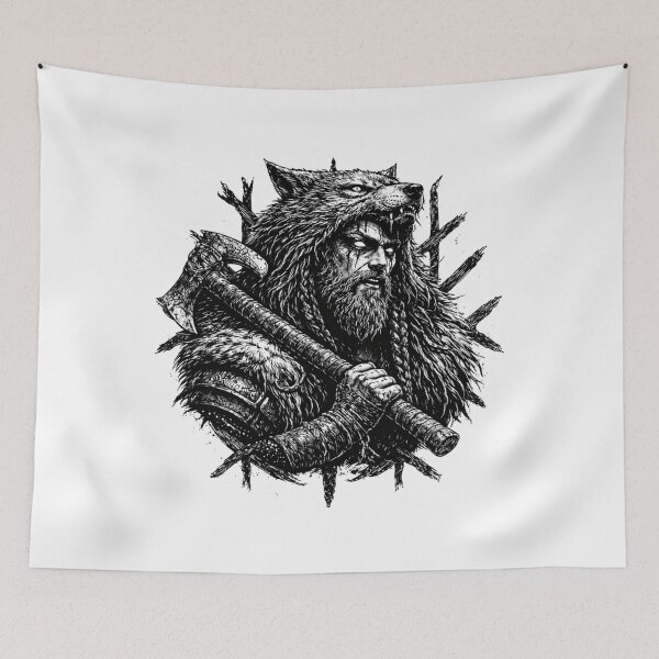 Item preview, Ulfhednar Wolf Warrior Norse Berserker Art designed and sold by Wyrdly Wicked Co. .