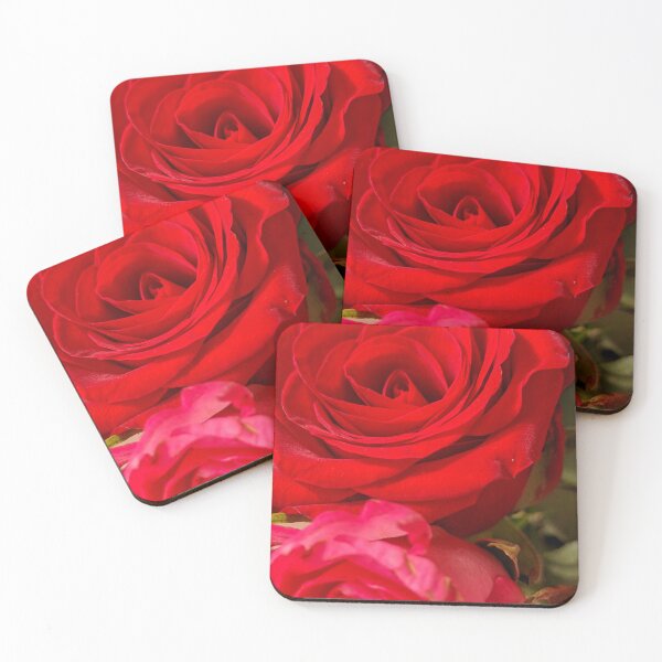 Item preview, Red Roses Layered Blooms, Botanical Macro Photography designed and sold by PrettyAround.