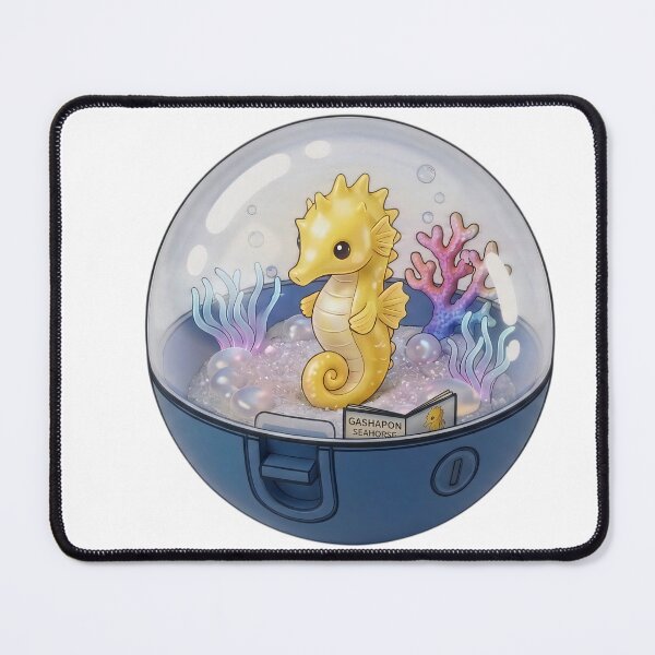 Item preview, Cute Seahorse in an Underwater Coral in a Capsule Kawaii Japanese Capsule Art-#serie2 designed and sold by JeanChiale.