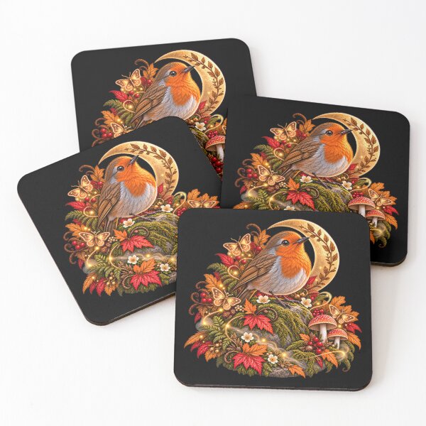 Item preview, Autumn Robin – Moonlight & Enchanted Nature designed and sold by LosthopeCreations.