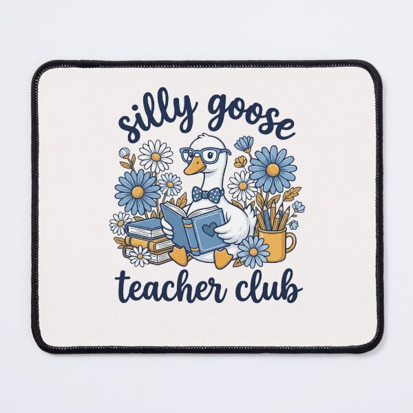 Item preview, Silly Goose Teacher Club Cute Floral Bookworm Reading Educator designed and sold by New Art.