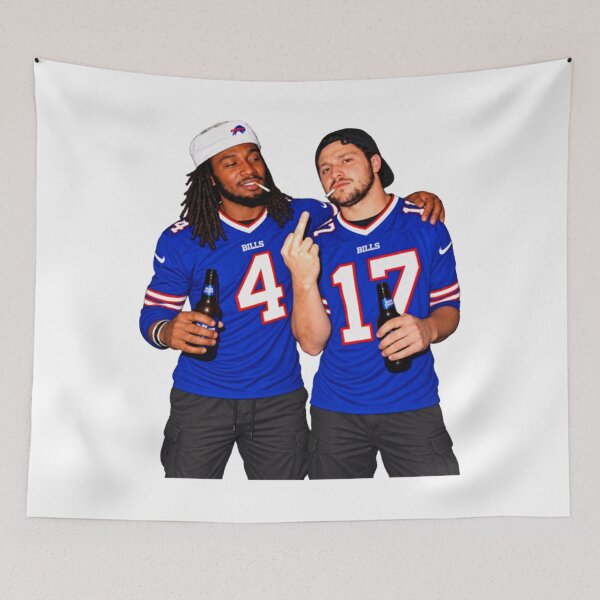 Item preview, James-Cook-III-and-Josh-Allen-Flipping-The-Bird designed and sold by dunmerpa.