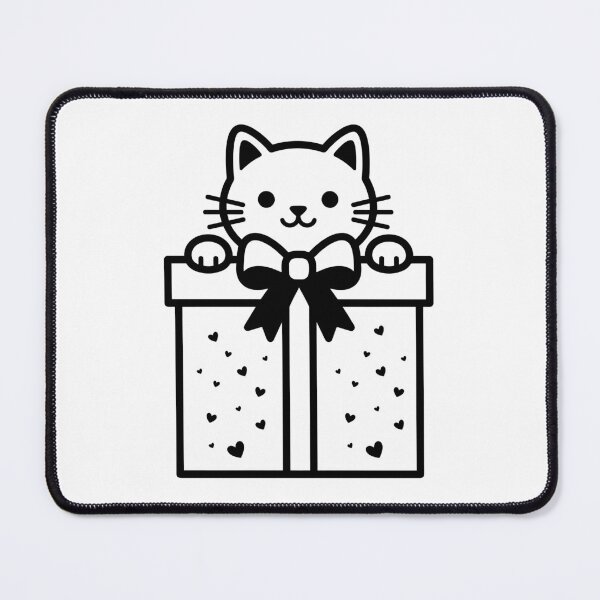 Item preview, Cute Kitten Peeking Inside Birthday Gift Box designed and sold by stickerbundle.