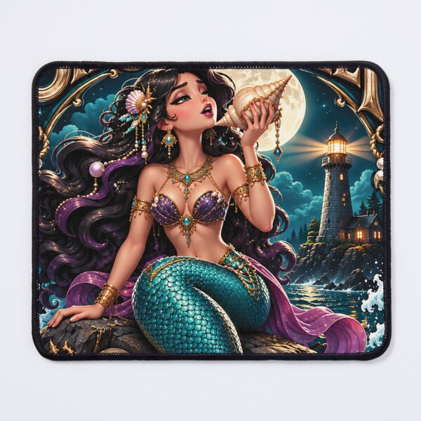 Item preview, Siren Of The Deep Follow The Song Fantasy Mermaid Ocean Vector Art designed and sold by M. Mamdouh Artworks.