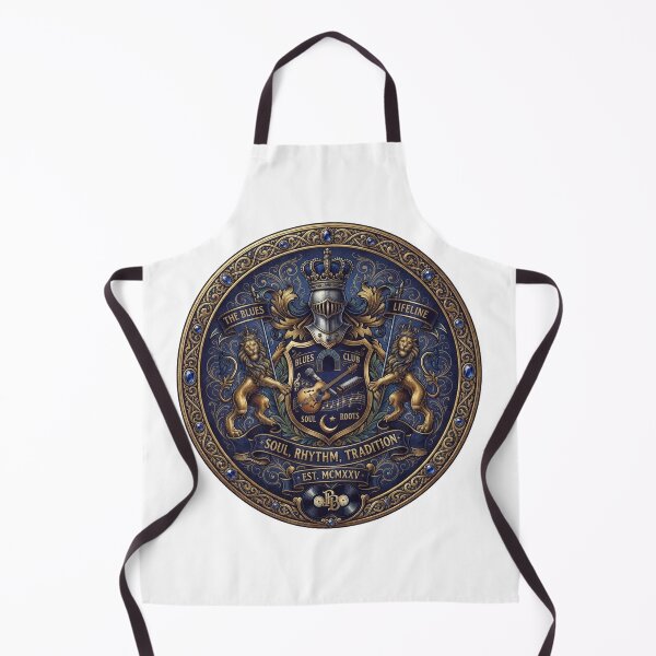 Item preview, Soul Rhythm Tradition Blues Club Music Emblem Gold Blue designed and sold by NikmaArt.