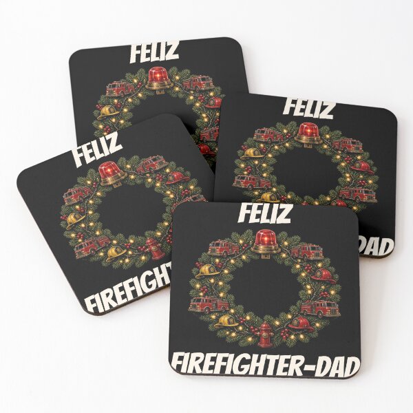 Item preview, Feliz Firefighter Dad Funny Fireman Navidad designed and sold by 198tees.