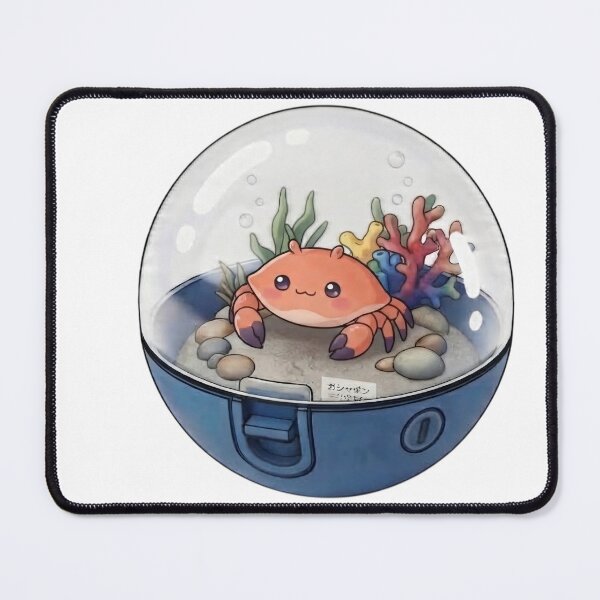 Item preview, Cute Crab in an Underwater Coral in a Capsule Kawaii Japanese Capsule Art-#serie2 designed and sold by JeanChiale.