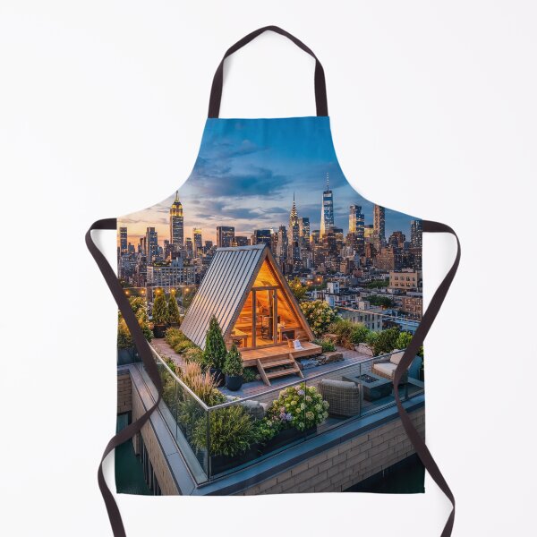 Aperçu de l'œuvre NYC Rooftop A Frame Sauna créée et vendue par Home Decor Art.