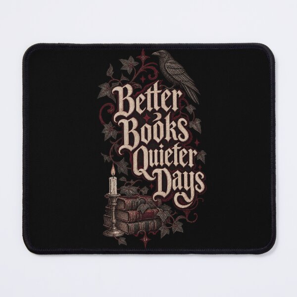 Item preview, Better Books Quieter Days Dark Academia Gothic Raven Design designed and sold by @SHINTOSARTSTORE.