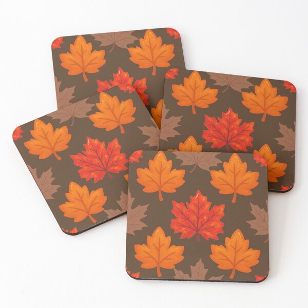 Item preview, Vintage Dark Academia Autumn Leaves Pattern Art designed and sold by ​Jyoti Digital Artist.