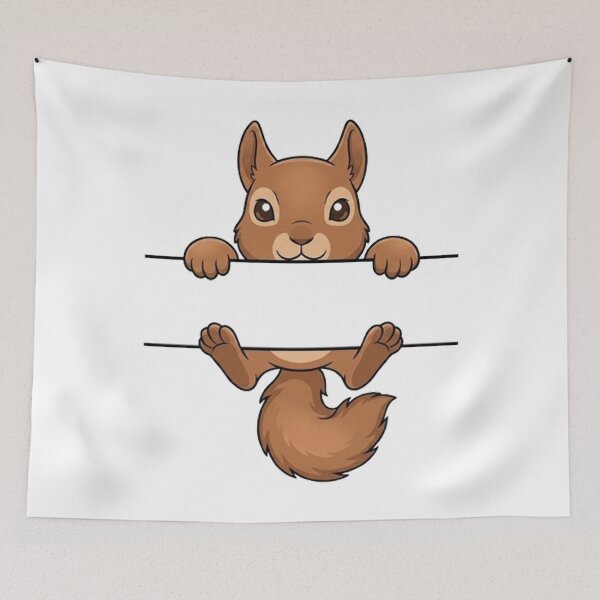 Item preview, Cute Peeking Squirrel Name Frame Split Monogram designed and sold by PetalsPaws.