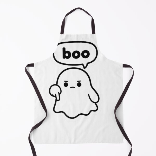 Item preview, Cute Unimpressed Ghost Saying Boo - Funny Sarcastic Halloween Line Art designed and sold by PrintWavePro.