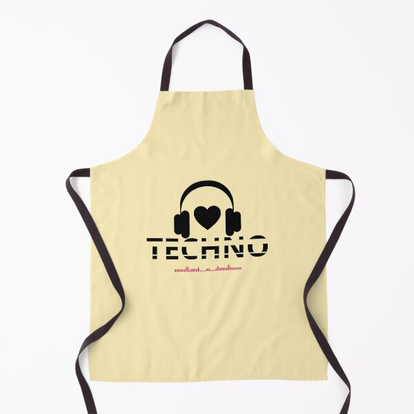 Item preview, LOVE TECHNO MUSIC - Minimal Headphones and Heart, Black and white oversized Unisex Dj style designed and sold by Giobb-Artwork.