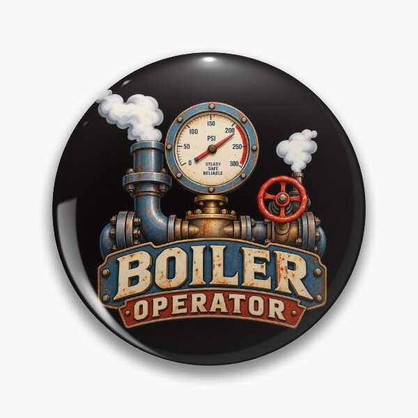 Item preview, Vintage Boiler Operator – Industrial Pressure Gauge & Steam Valve designed and sold by Tadeusz1.