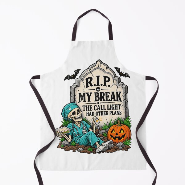 Item preview, RIP My Break Funny Halloween Skeleton Nurse designed and sold by NoeValdric.
