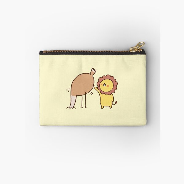 Item preview, Lion Teasing Ostrich Hiding Head in Sand designed and sold by Chunu Doodles.