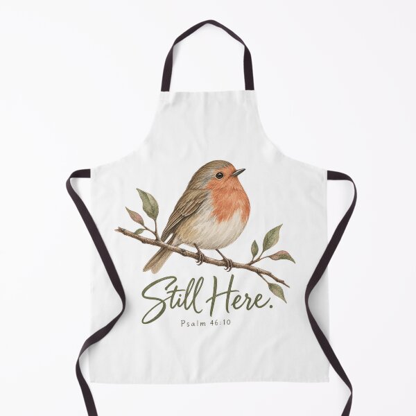 Item preview, Still Here – Psalm 46:10 Christian Robin Bible Verse designed and sold by FaithArt777.