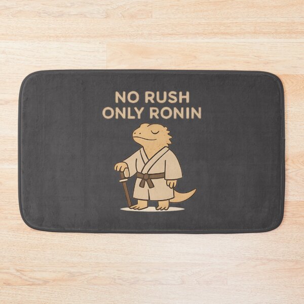 Item preview, No Rush Only Ronin Cute Bearded Dragon Illustration with Relaxed Vibe designed and sold by roarlouder.