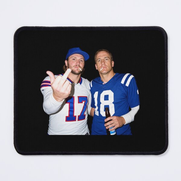 Item preview, NFL Josh Allen and Peyton Manning Drinking and Middle Finger designed and sold by dunmerpa.