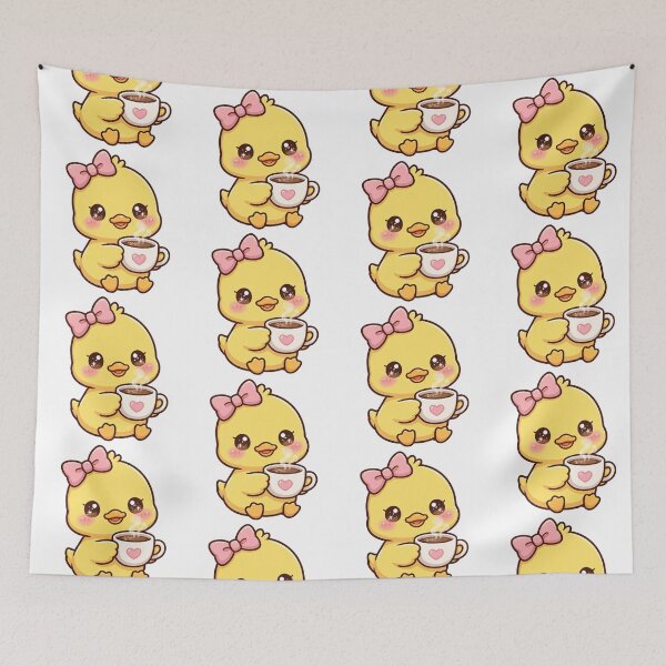 Item preview, Cute Ducky drinking coffee designed and sold by priyankajustine.