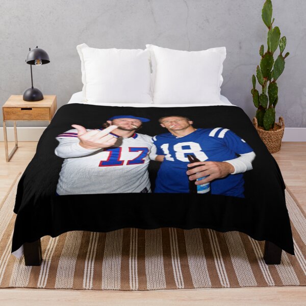 Item preview, NFL Josh Allen and Peyton Manning Drinking and Middle Finger designed and sold by dunmerpa.