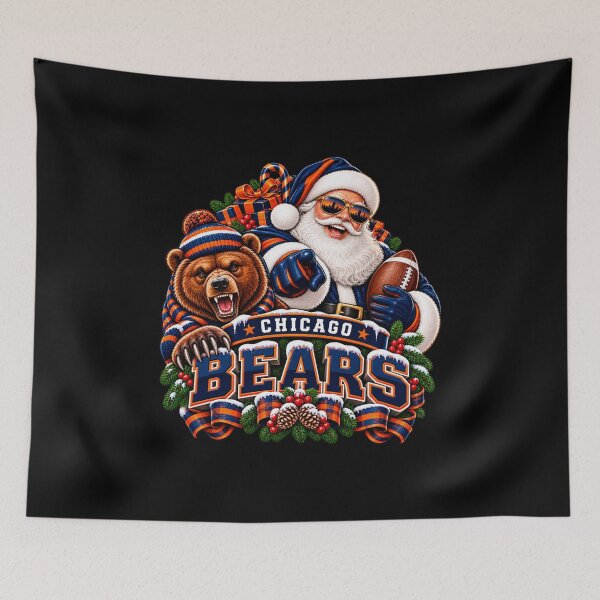 Item preview, Chicago Bears Christmas, Football Santa Holiday designed and sold by YakupAydin.