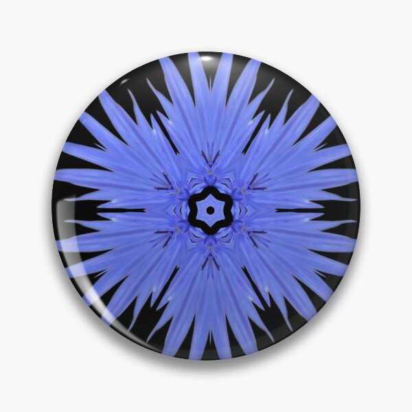 Item preview, Blue Floral Mandala designed and sold by SilentBloomLab.