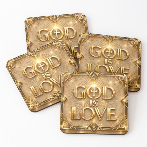 Item preview, God Is Love | Luxury Gold Christian Art designed and sold by KINGDOM GOLD STUDIO.