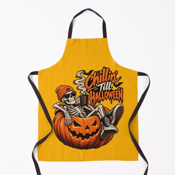 Item preview, Chillin Till Halloween Skeleton designed and sold by Retro Arabica.