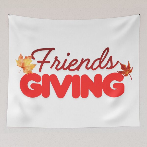 Item preview, Thanksgiving dinner with friends and striking autumn maple leaves designed and sold by VibranPalette.