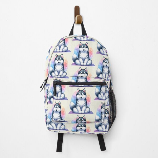Item preview, Relaxed yoga husky dog in watercolors designed and sold by LiskoDesign.