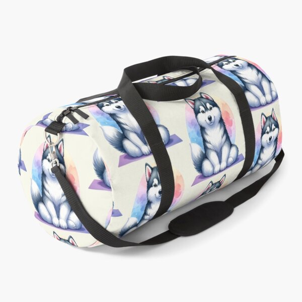 Item preview, Relaxed yoga husky dog in watercolors designed and sold by LiskoDesign.
