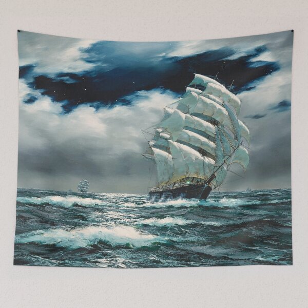 Item preview, Sailing under Atlantic stars marine nautical maritime seascape painting designed and sold by Jéanpaul  Ferro.