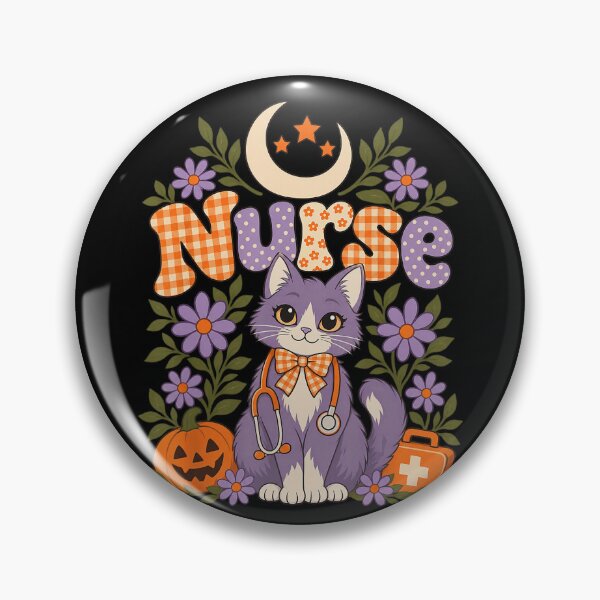 Item preview, Cute Halloween Nurse Cat with Pumpkin designed and sold by NoeValdric.