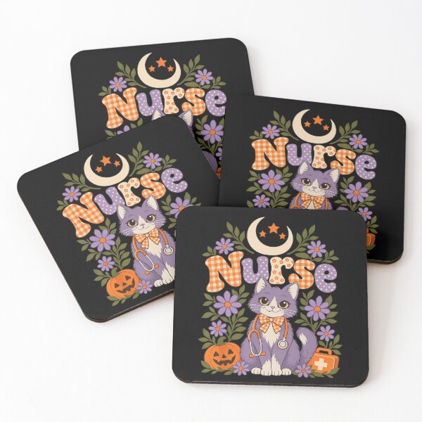 Item preview, Cute Halloween Nurse Cat with Pumpkin designed and sold by NoeValdric.